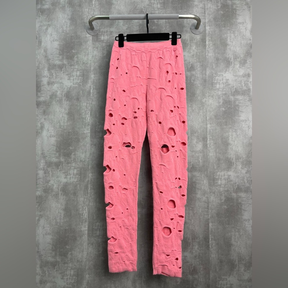 Authentic CHANEL Pink Distressed Women Jeans